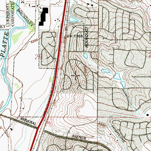 Topographic Map of Goldenwest Park, CO