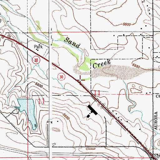 Topographic Map of Coal Creek Rodeo Arena, CO