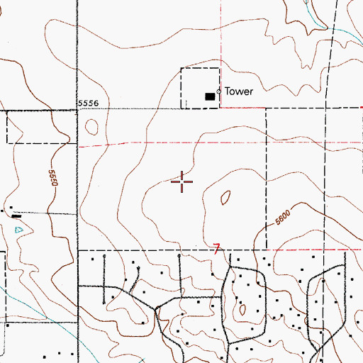 Topographic Map of Cross Creek, CO