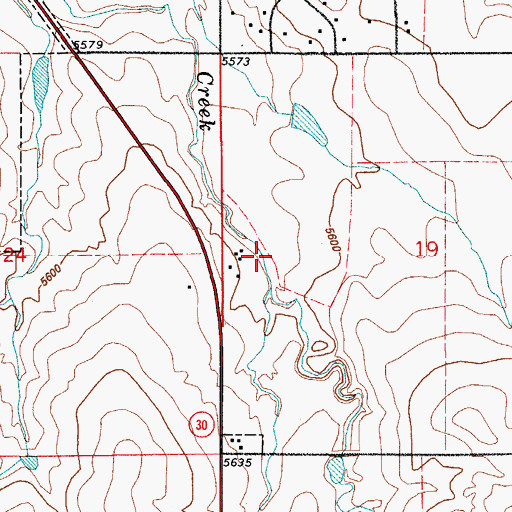 Topographic Map of Murphy Creek Golf Course, CO