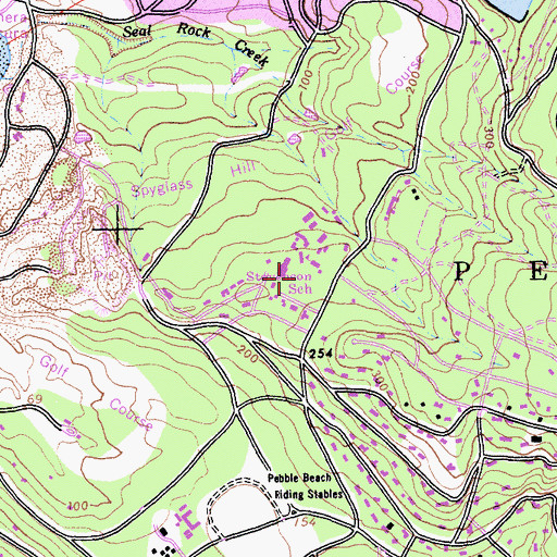 Topographic Map of Robert Louis Stevenson School, CA