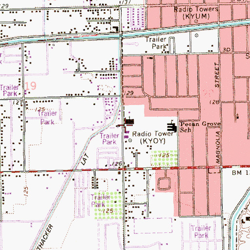 Topographic Map of Immaculate Conception Elementary School, AZ