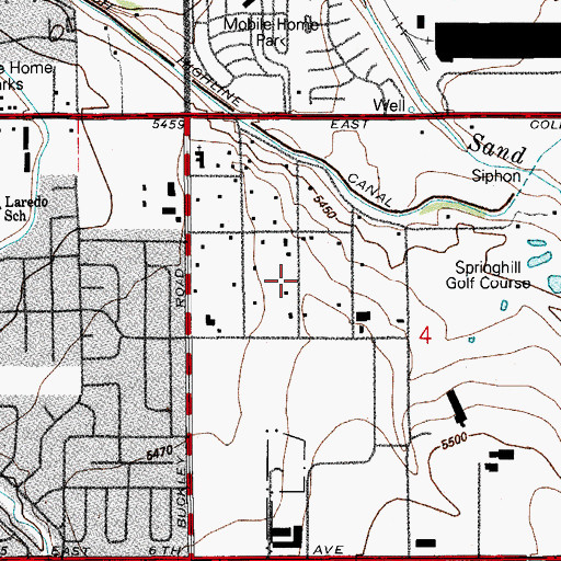 Topographic Map of Kirkgaard Acres, CO