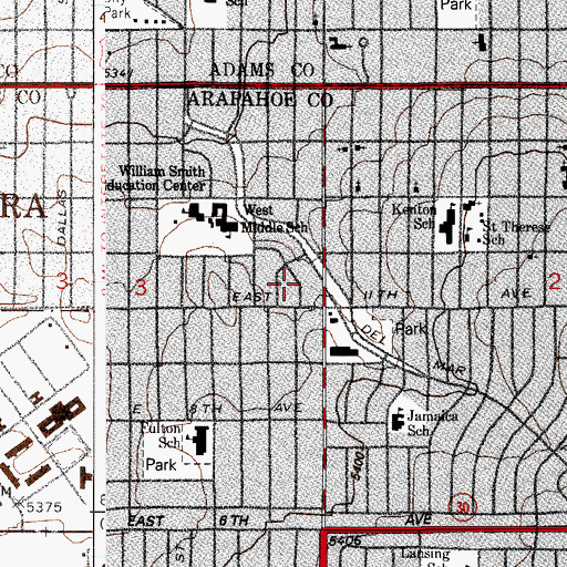 Topographic Map of Hillside, CO