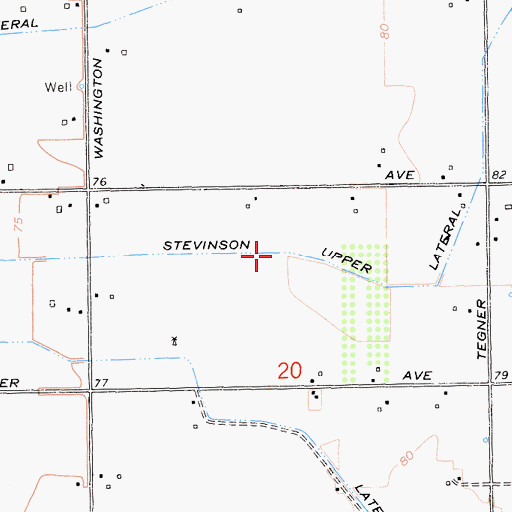 Topographic Map of Stevinson Upper Lateral, CA