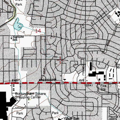 Topographic Map of Queensborough, CO