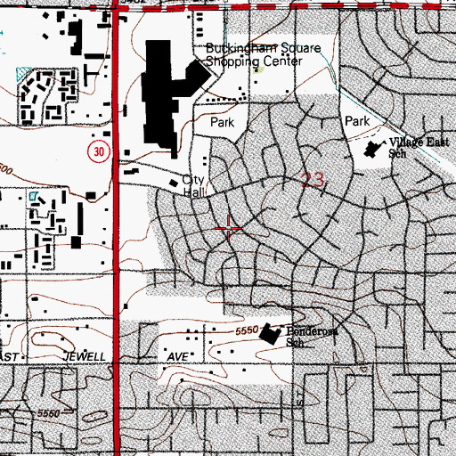 Topographic Map of Fountain Side, CO