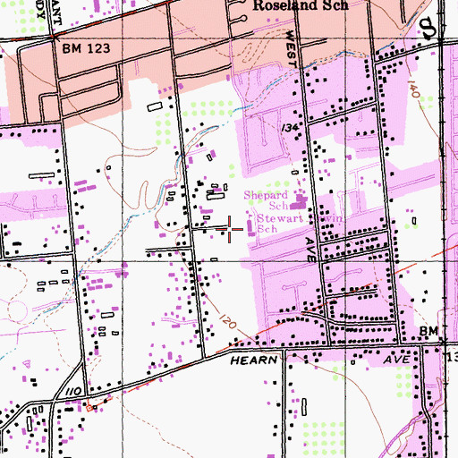 Topographic Map of Stewart Erwin School, CA