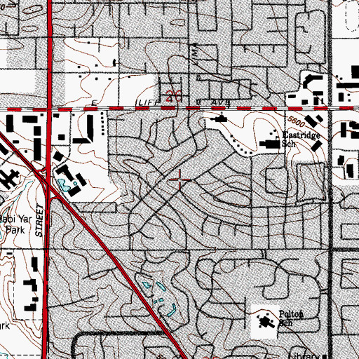 Topographic Map of Eastridge, CO