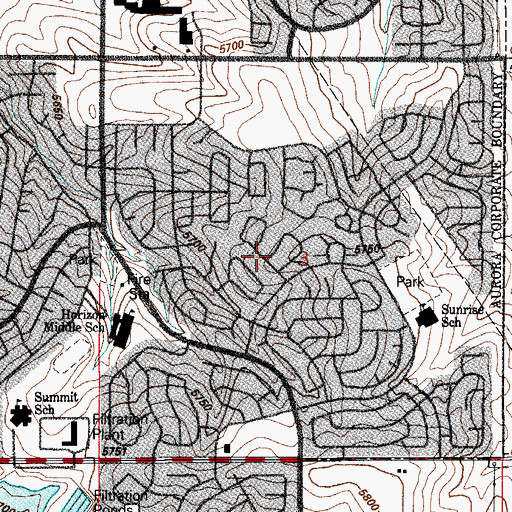 Topographic Map of Highpoint, CO
