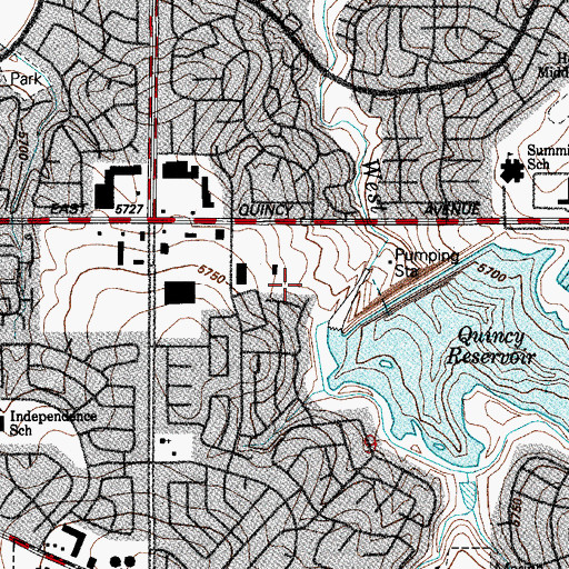 Topographic Map of Grandview Park, CO