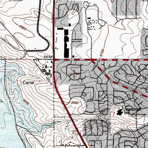 Topographic Map of Harbor Pointe, CO