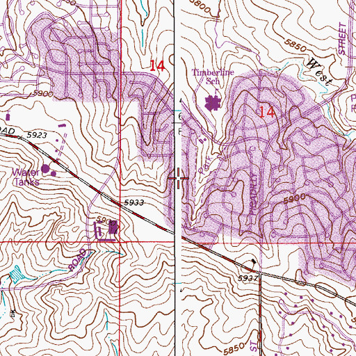 Topographic Map of Park View, CO
