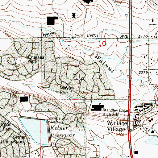 Topographic Map of Walnut Grove, CO
