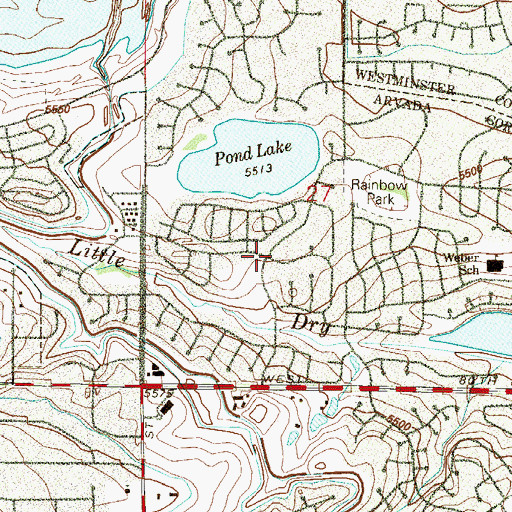 Topographic Map of Wood Run, CO