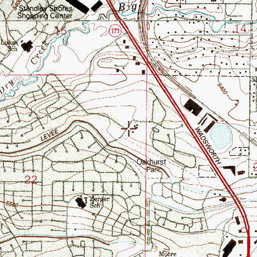 Topographic Map of Woodrow Wilson Academy, CO