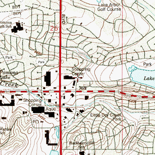 Topographic Map of Arvada Fire Protection District Station 5, CO