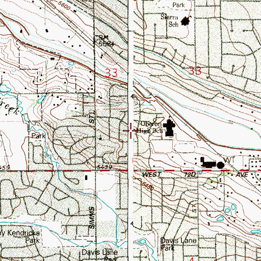 Topographic Map of Lamplighter, CO