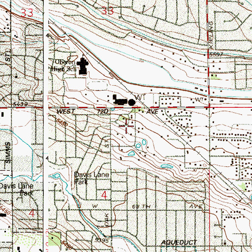 Topographic Map of Lincoln Academy, CO