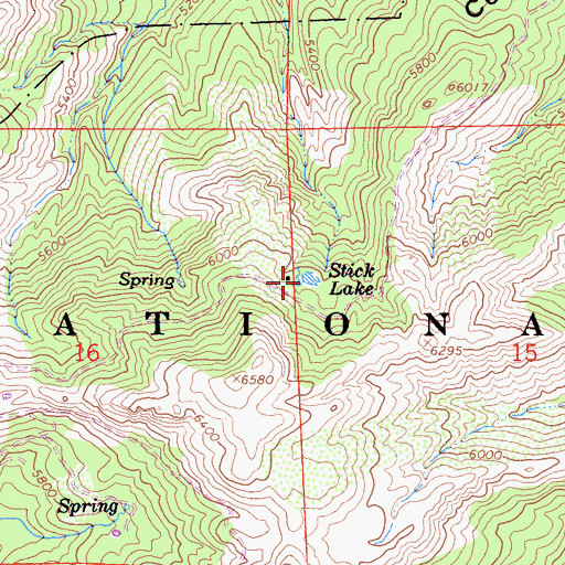 Topographic Map of Stick Lake, CA