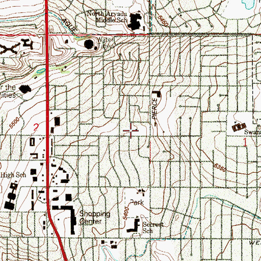 Topographic Map of Arvada Fire Protection District Station 4, CO