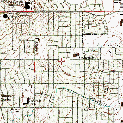 Topographic Map of Sunrise Park, CO