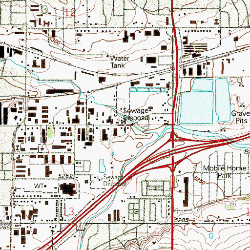 Topographic Map of Lewis Ralston Gold Site Park, CO