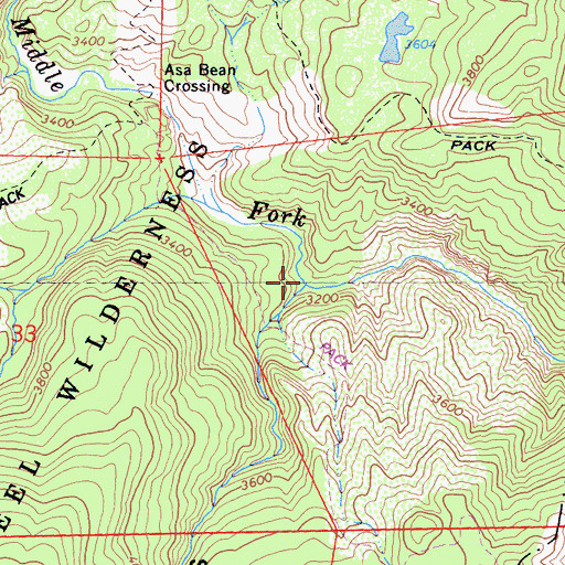 Topographic Map of Stick Lake Canyon, CA