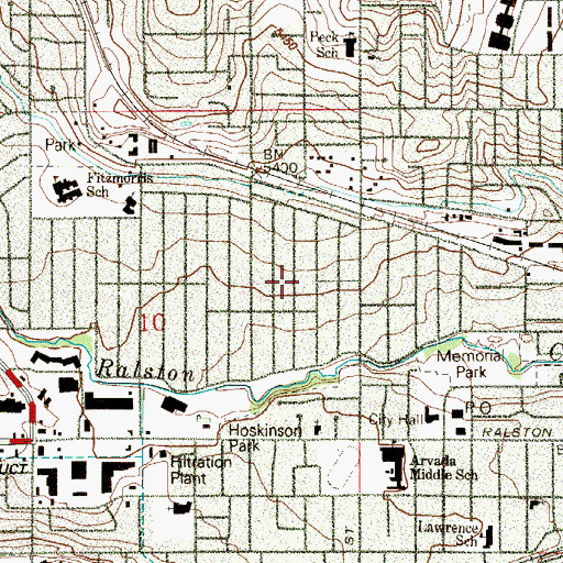 Topographic Map of Alta Vista, CO