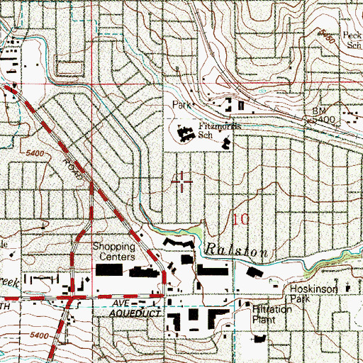 Topographic Map of Koldeway, CO