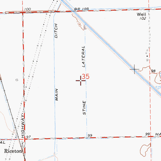 Topographic Map of Stine Lateral, CA
