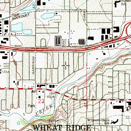 Topographic Map of Green Valley, CO