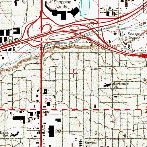 Topographic Map of Lakeview, CO