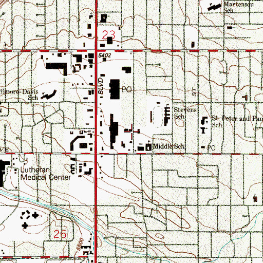 Topographic Map of West Metro Fire Rescue Station 16, CO