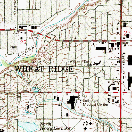 Topographic Map of Melrose, CO