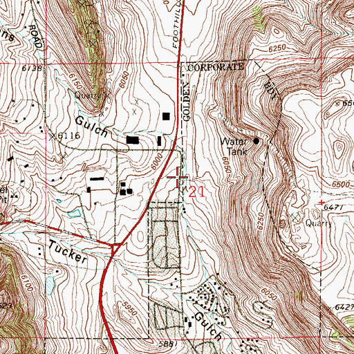 Topographic Map of Cressman Gulch Park, CO