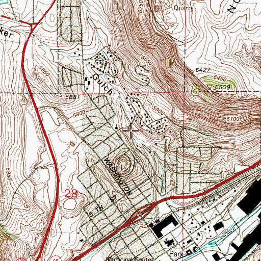 Topographic Map of Mesa Meadows Park, CO
