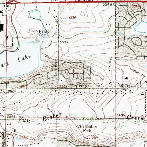 Topographic Map of Candlelight, CO