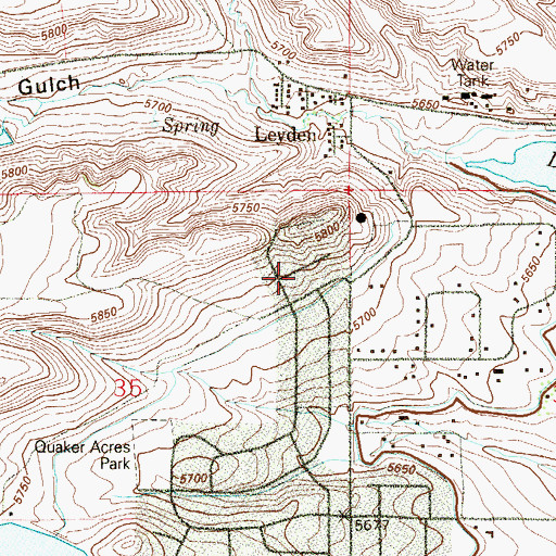 Topographic Map of Eldorado Estates, CO