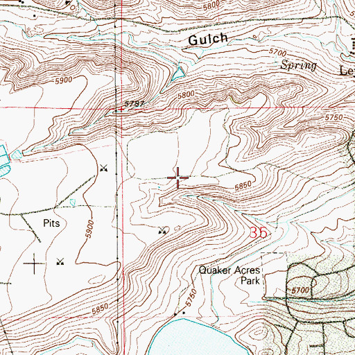 Topographic Map of Spring Mesa, CO