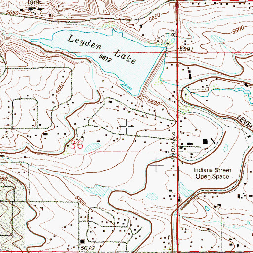 Topographic Map of Northwood Acres, CO