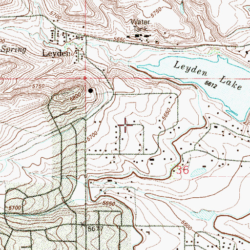 Topographic Map of Meadow Wood Farms, CO