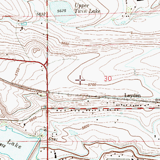 Topographic Map of Village of Five Parks, CO