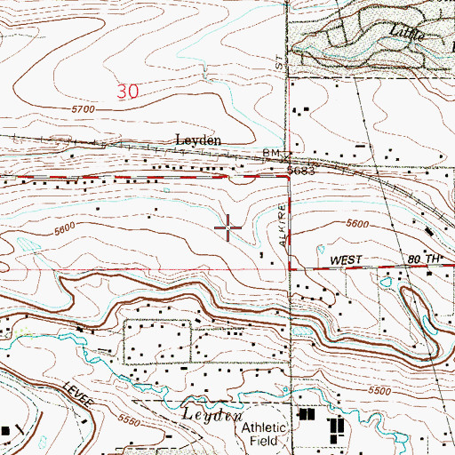 Topographic Map of Ralston Valley Senior High School, CO