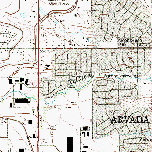 Topographic Map of Shadow Mountain Park, CO