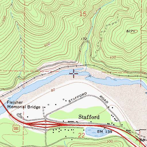 Topographic Map of Stitz Creek, CA