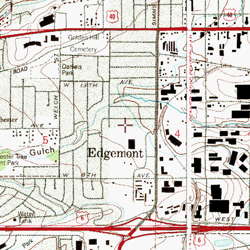 Topographic Map of Gary McDonnell Park, CO