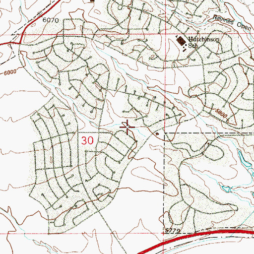 Topographic Map of Loveland Trail Park, CO
