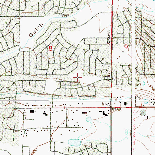 Topographic Map of Trappers Glen Park, CO