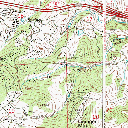 Topographic Map of Riva Chase, CO